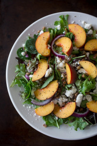 Peach Feta Salad with Peach Vinaigrette