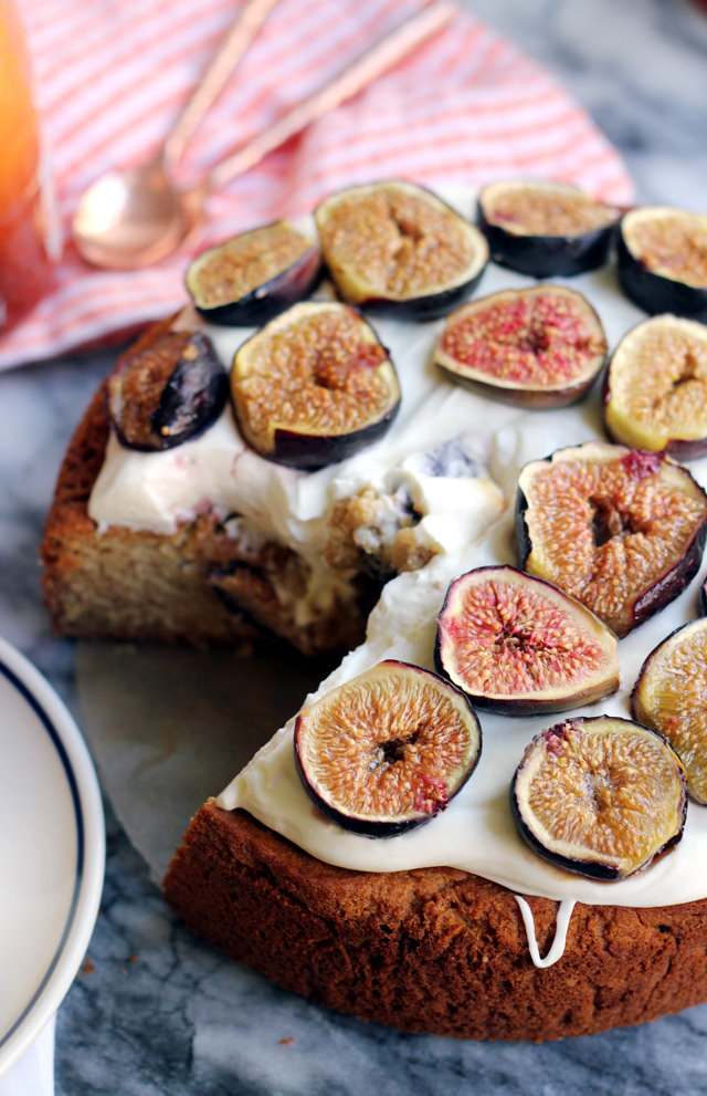 Almond Honey Cake with Roasted Figs and Mascarpone Frosting | Joanne ...