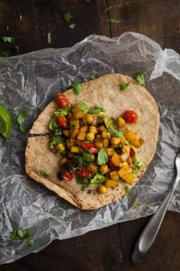 curry roasted vegetable and avocado naanwich