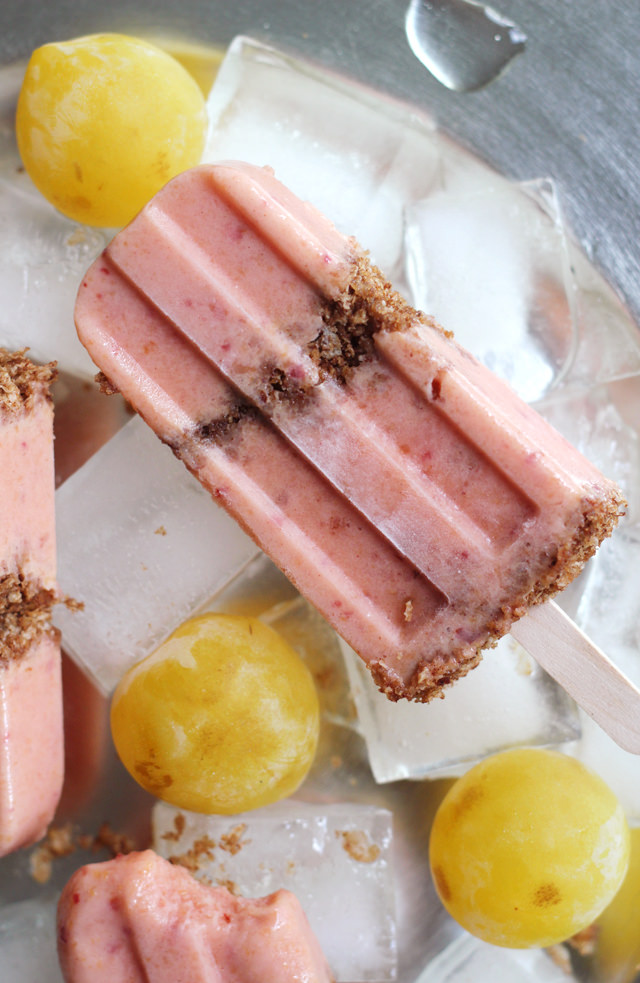 Peach Pluot Parfait Popsicles - Joanne Eats Well With Others