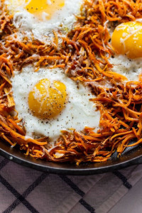 sweet potatoes and eggs