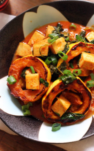 delicata squash and tofu thai red curry