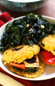 queso and pepper arepas