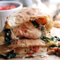Kale and Three Cheese Calzones