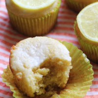 Lemon Ricotta Cornmeal Muffins with Lemon-Vanilla Glaze