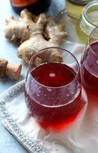 Cranberry Ginger Mimosas with Homemade Ginger Simple Syrup