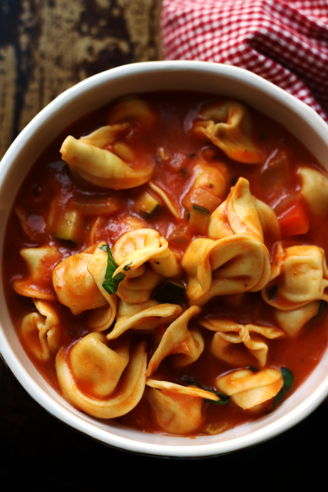 Easy 6 Ingredient One Pot Tortellini Primavera Soup