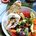 Winter Citrus and Avocado Salad with Burrata and Balsamic Reduction
