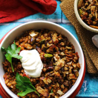 Spiced Braised Lentils with Tomatoes and Toasted Coconut