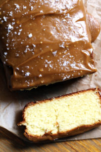 Buttery Pound Cake with Salted Caramel Glaze