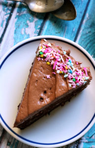 Double Chocolate Layer Cake with Milk Chocolate Sour Cream Frosting