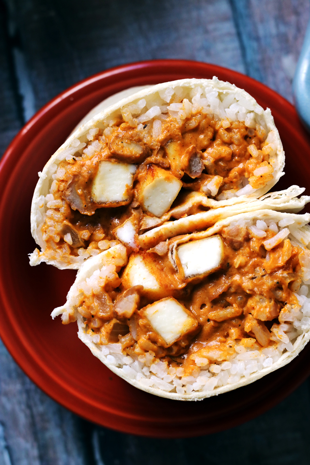 Indian Butter Paneer Burritos - Joanne Eats Well With Others