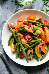 Roasted Salmon Nicoise Salad with Mustard Vinaigrette