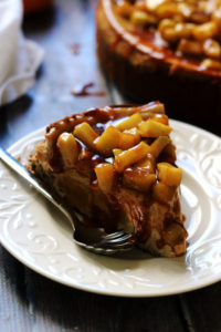 Brown Sugar Apple Cheesecake with Maple Cinnamon Apple Compote