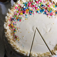 Black Chocolate Stout Cake with Caramel Cream Cheese Buttercream
