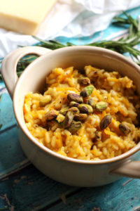 Butternut Squash and Rosemary Risotto with Pistachios and Lemon