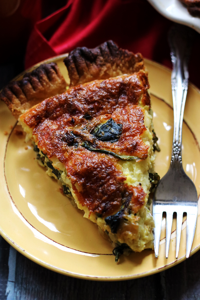 Caramelized Shallot and Swiss Chard Quiche