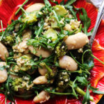 Charred Broccoli, White Bean, and Lemony Freekeh Salad