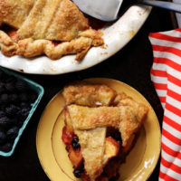Peach and Black Raspberry Pie