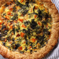 Butternut Squash, Brie, and Chard Quiche