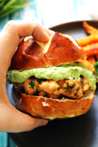 Green Goddess Salmon Burgers