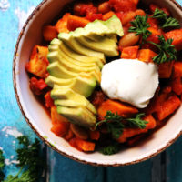 Indian Vegetarian Paneer and Bean Chili