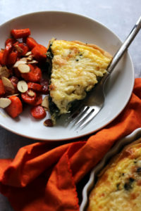Cheddar, Spinach, and Caramelized Onion Tart