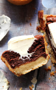 Little Tahini and Molten Chocolate Mousse Tarts with Mascarpone