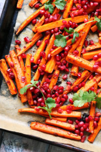 Roasted Carrots with Harissa and Pomegranate