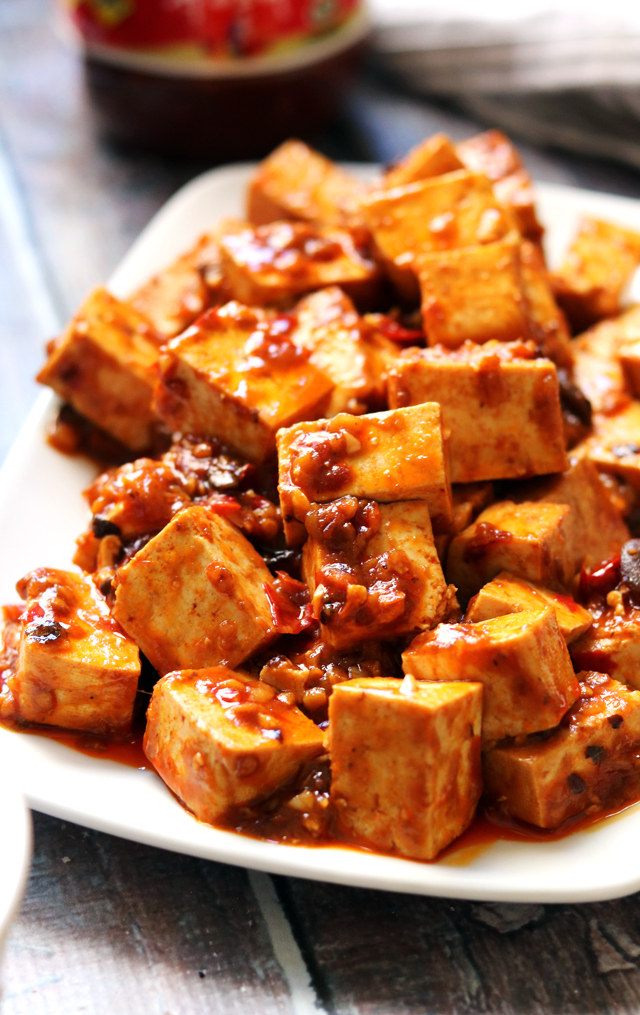 Fiery Vegetarian Mapo Tofu with Spicy Twice-Cooked Chard - Joanne Eats ...