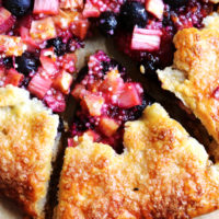 Rhubarb and Blueberry Galette
