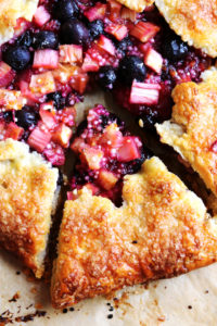 Rhubarb and Blueberry Galette