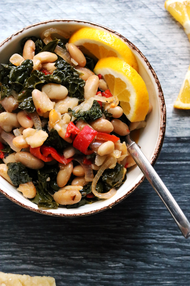 Sunny Cannellini Bean Salad with Roasted Red Peppers and Kale - Joanne ...