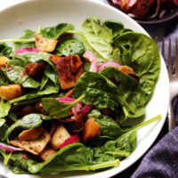 Baby Spinach Salad with Dates and Almonds