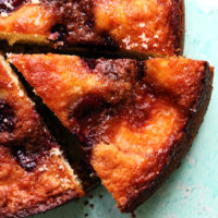 Apricot, Cherry, and Almond Cake with Cinnamon Topping