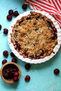 Sweet Cherry Streusel Pie
