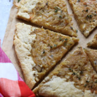 Caramelized Onion Galette with Parmesan Cream