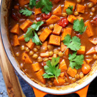 Indian Roasted Chickpea and Sweet Potato Curry