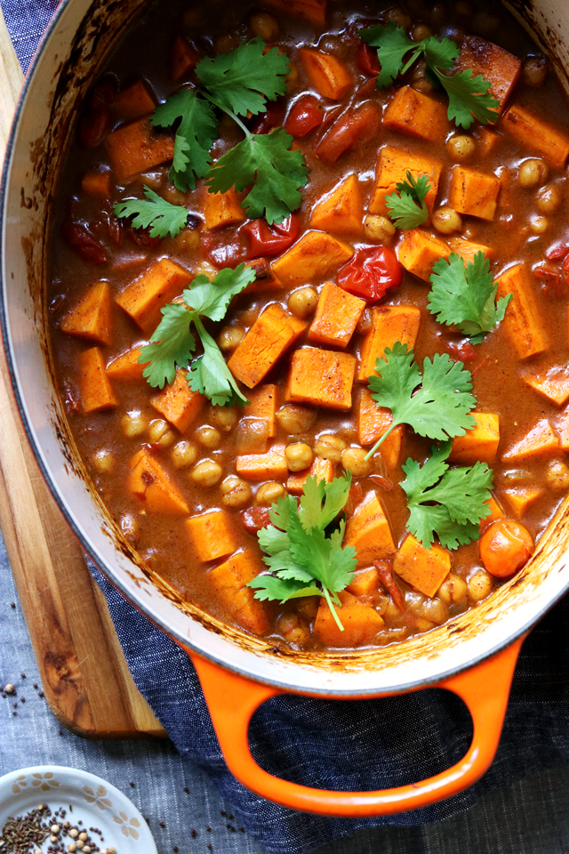 Indian Roasted Chickpea and Sweet Potato Curry - Joanne Eats Well With ...