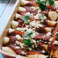Vegetarian Black Bean and Cheese Ancho-ladas