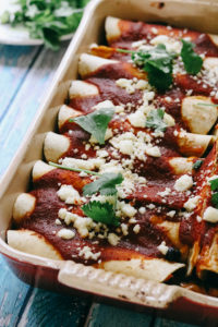 Vegetarian Black Bean and Cheese Ancho-ladas