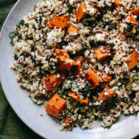 Quinoa and Wild Rice Salad with Sweet Potatoes, Feta, and Sumac