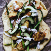 Use-What-You've-Got Roasted Vegetable and Naan Wraps