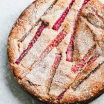 Rhubarb, Rose, and Almond Cake