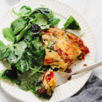 Sweet Pepper and Cheddar Clafouti