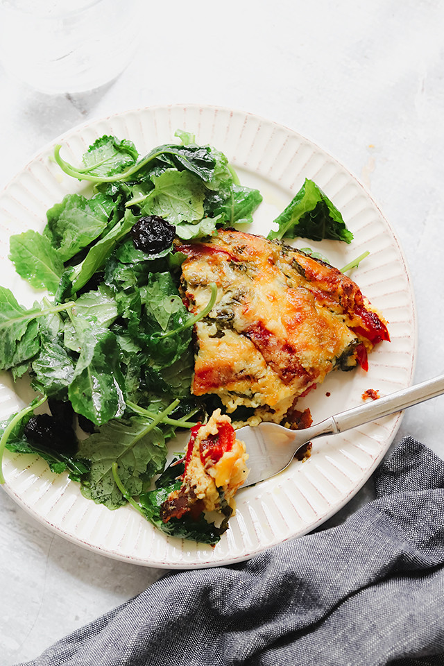 Sweet Pepper and Cheddar Clafouti