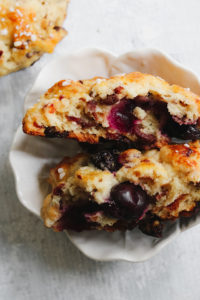 Double Cherry Greek Yogurt Scones