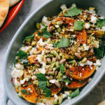 Roasted Butternut Squash and Zucchini with Whipped Feta and Pistachios
