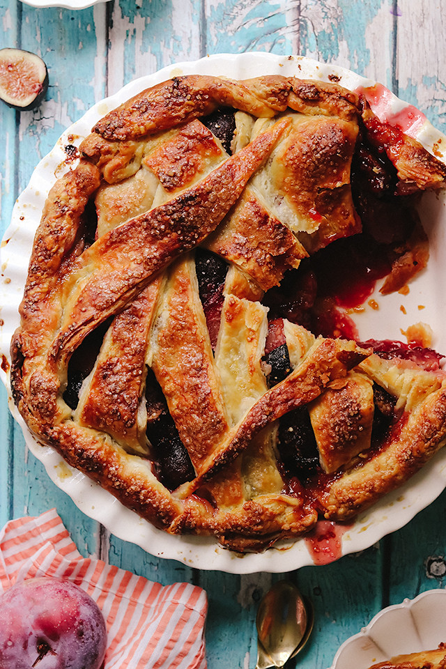 Spiced Plum Fig Pie - Joanne Eats Well With Others