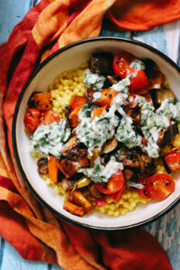 Spicy Berbere Ratatouille with Coconut Sauce